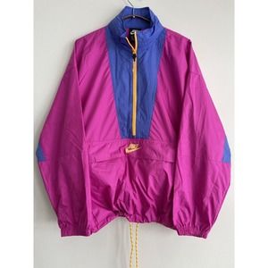 Nike Sportswear Icon Clash Fire Pink Windbreaker Oversized Convertible Sz L